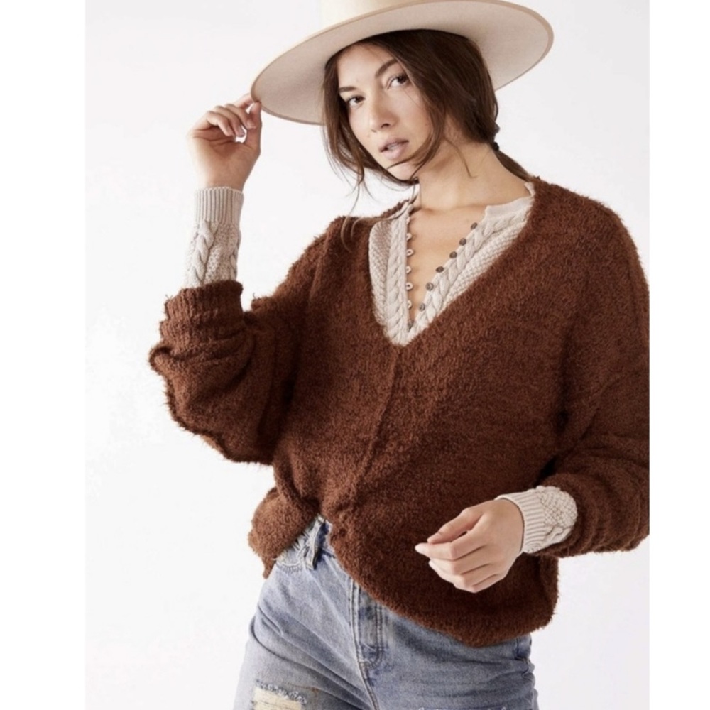 Free People Icing V-neck Sweater - Picture 2 of 11